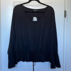 Express Black Long Sleeve Top